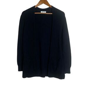 Madewell 100% cotton black open‎ cardigan